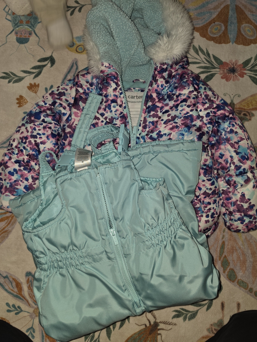 Carter's Girls' Puffer Jacket & Mint Snow Pants Set